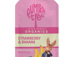 Pumpkin Tree Peter Rabbit Organics Strawberry and Banana Pure Fruit Snack, 4 Ounce (Pack of 10)